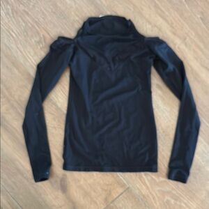 Karisma Black Long Sleeve Top with cut out shoulders for dramatic look. Size M.